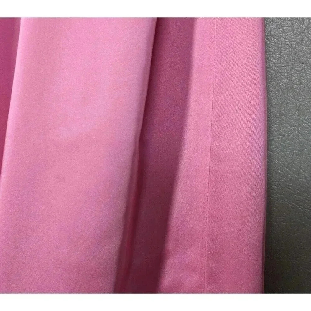 Vintage 1960s Pink Floor Length Gown Dress Bow Maxi Barbie Retro Bridesmaid 60s - Picture 15 of 16